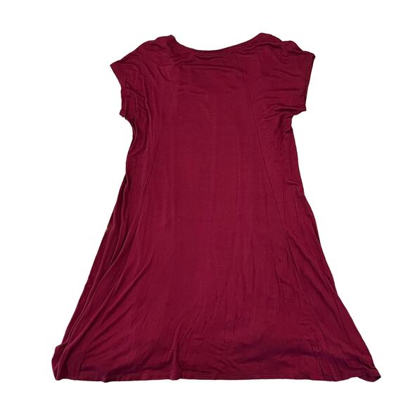 NWT Nordstrom's H by Bordeaux Maroon/Wine Swing T-Shirt Dress - SIZE MEDIUM - Picture 4 of 7